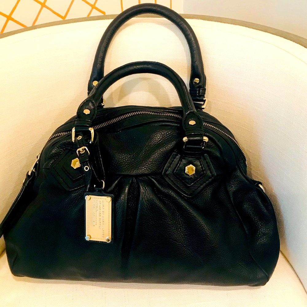 Authentic Marc by Marc Jacobs black leather satchel/crossbody
